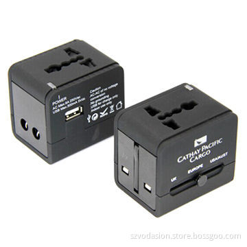 OEM universal dual USB travel adapter with CE, FCC and RoHS certificates
